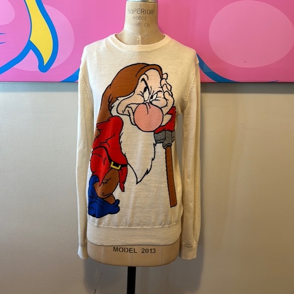 JC de Castelbajac Ivory Grumpy Wool Swester - Picture 2 of 10